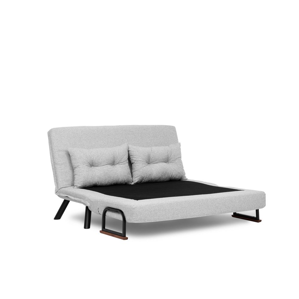 Sando 2-Sjedišni Sofa-Krevet - Teddy Tkanina - Siva slika 11