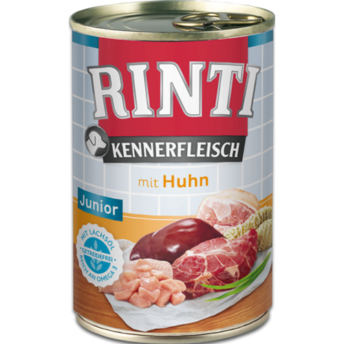 RINTI Kennerfleisch Junior mit Huhn, hrana za pse, za štence, junior s piletinom, 400 g slika 1