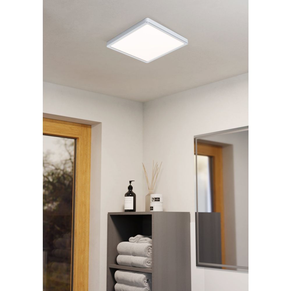 Eglo Fueva 5 nadgradna led, 20w, 2300lm, ip44, 285x285, bijela/krom/plastika  slika 10