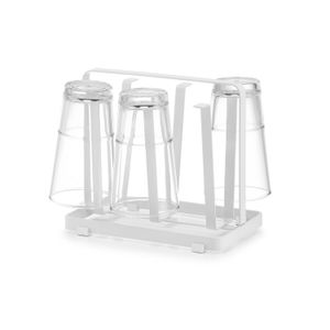 Zeller Držač za čaše i tanjure, metalni, bijeli, 20x12x17,5 cm, 27392