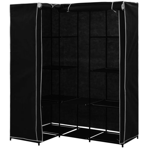 282449 Corner Wardrobe Black 130x87x169 cm slika 3