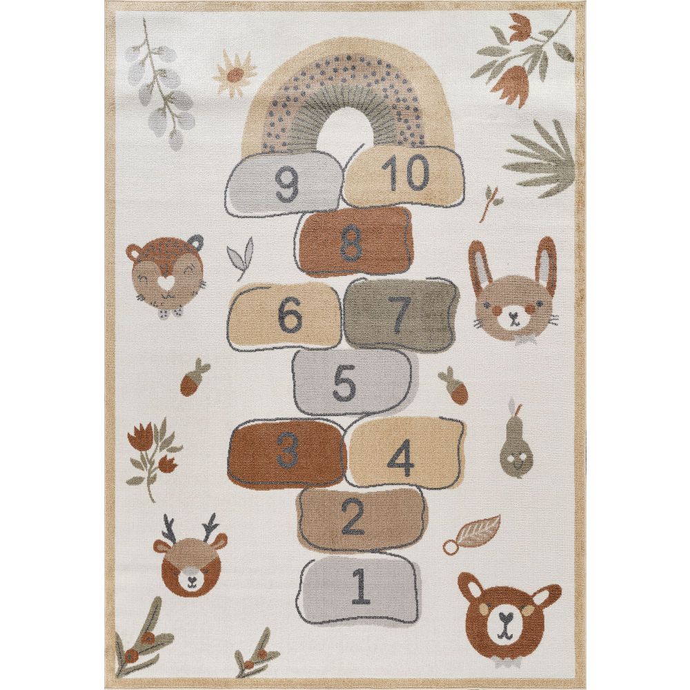 Bohem Kids Seksek - Tepih u krem i sivoj boji (160 x 230 cm) slika 6