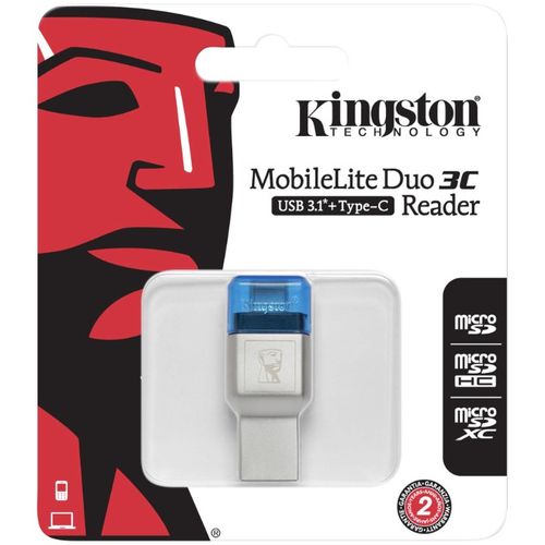 Kingston FCR-ML3C čitač kartica, MobileLite Duo 3C, USB Type-C & Type-A, USB 3.2 Gen.1, microSDXC UHS-I slika 2