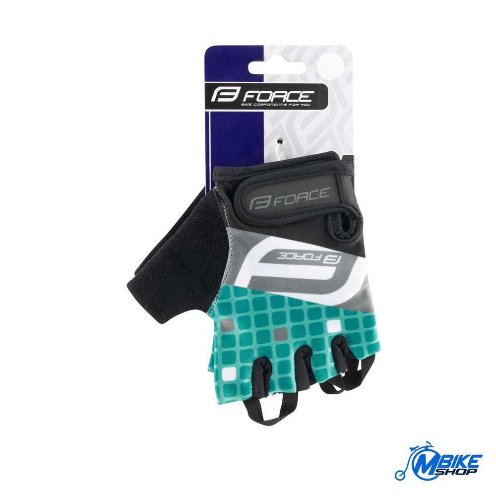 Force Rukavice za biciklizam Square Turquoise slika 2