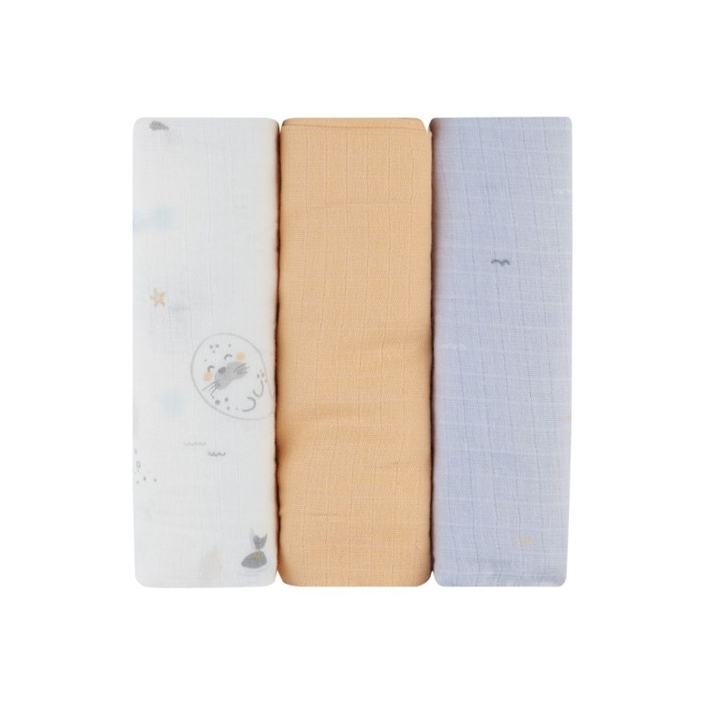 Kikka Boo Set Muslin pelena Seally Me 75x75cm, 3kom slika 2