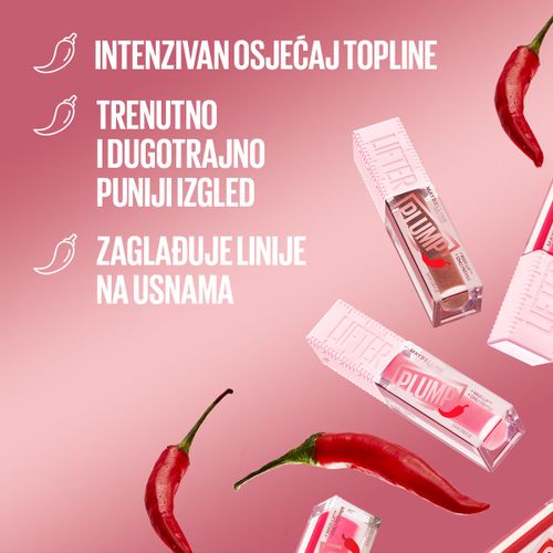 Maybelline New York Lifter Plump sjajilo za usne 003 pink sting slika 9