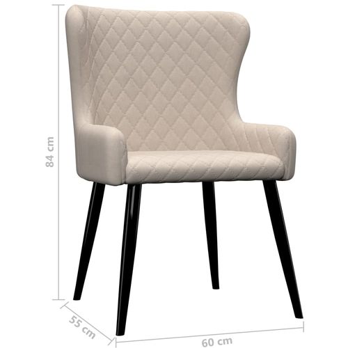 Blagovaonske stolice od tkanine 4 kom krem slika 23