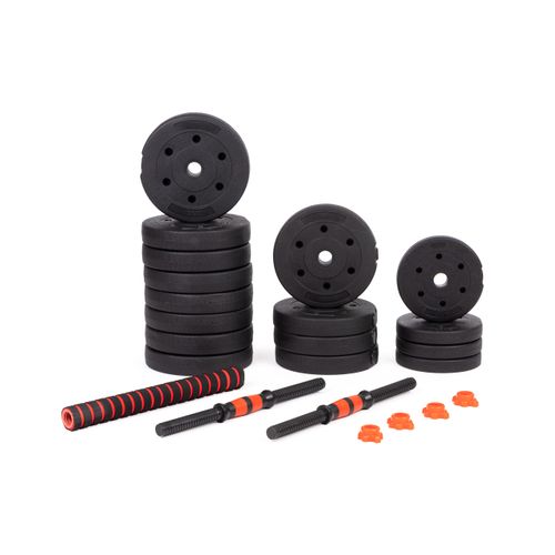 Set podesivih utega 2x20kg crno-crveni slika 3