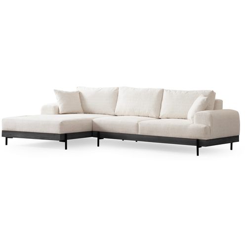 Ugaona Sofa Eti Black Left - Bijela slika 8