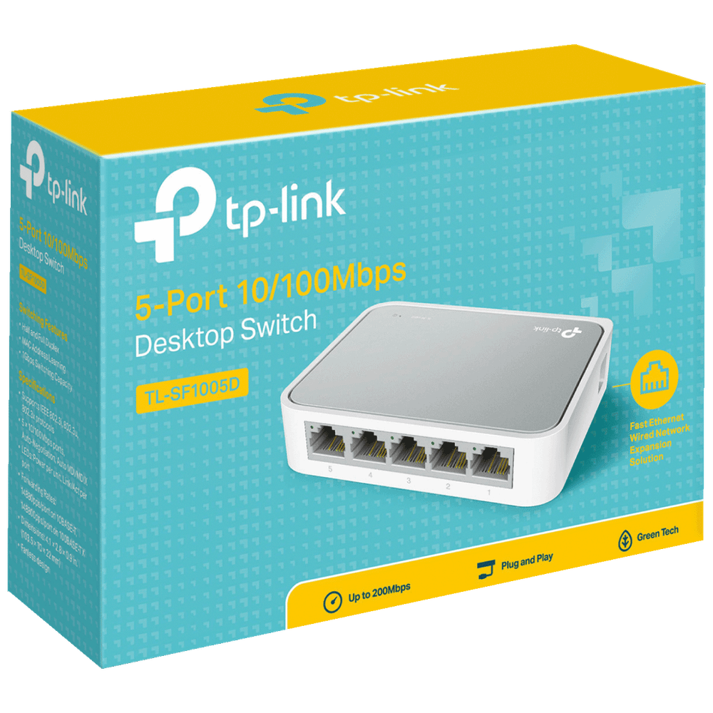 TP-LINK 5-Portni switch, 200Mbps, 10/100M - TL-SF1005D slika 2