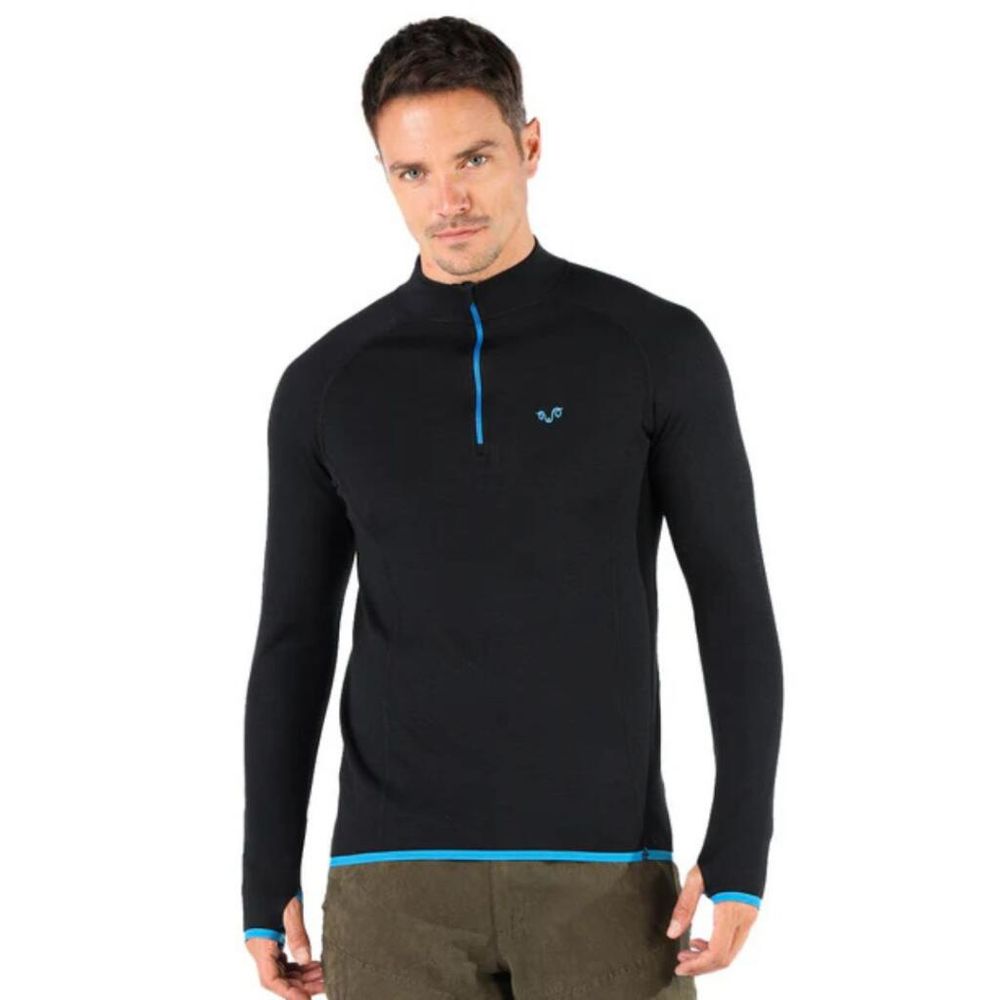 Woolona Muška majica dugih rukava HALLDOR zip slika 4