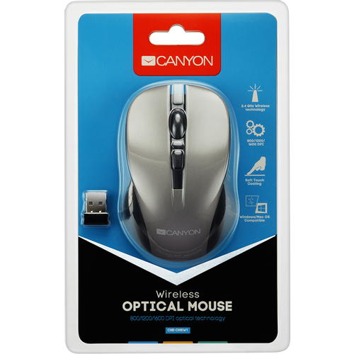Canyon MW-1 2.4GHz wireless optical mouse with 4 buttons slika 3