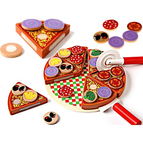 Montessori drveni set pizza s dodacima slika 1