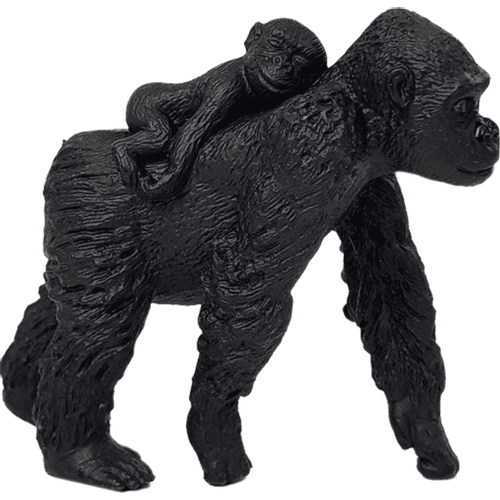 Kolekcionarska figurica gorila s bebom na leđima slika 2