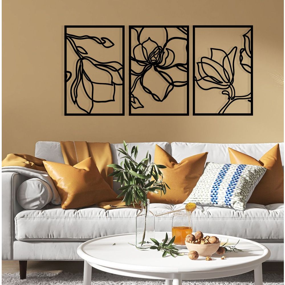 Decorative metal wall accessory Adda, colour: black slika 2
