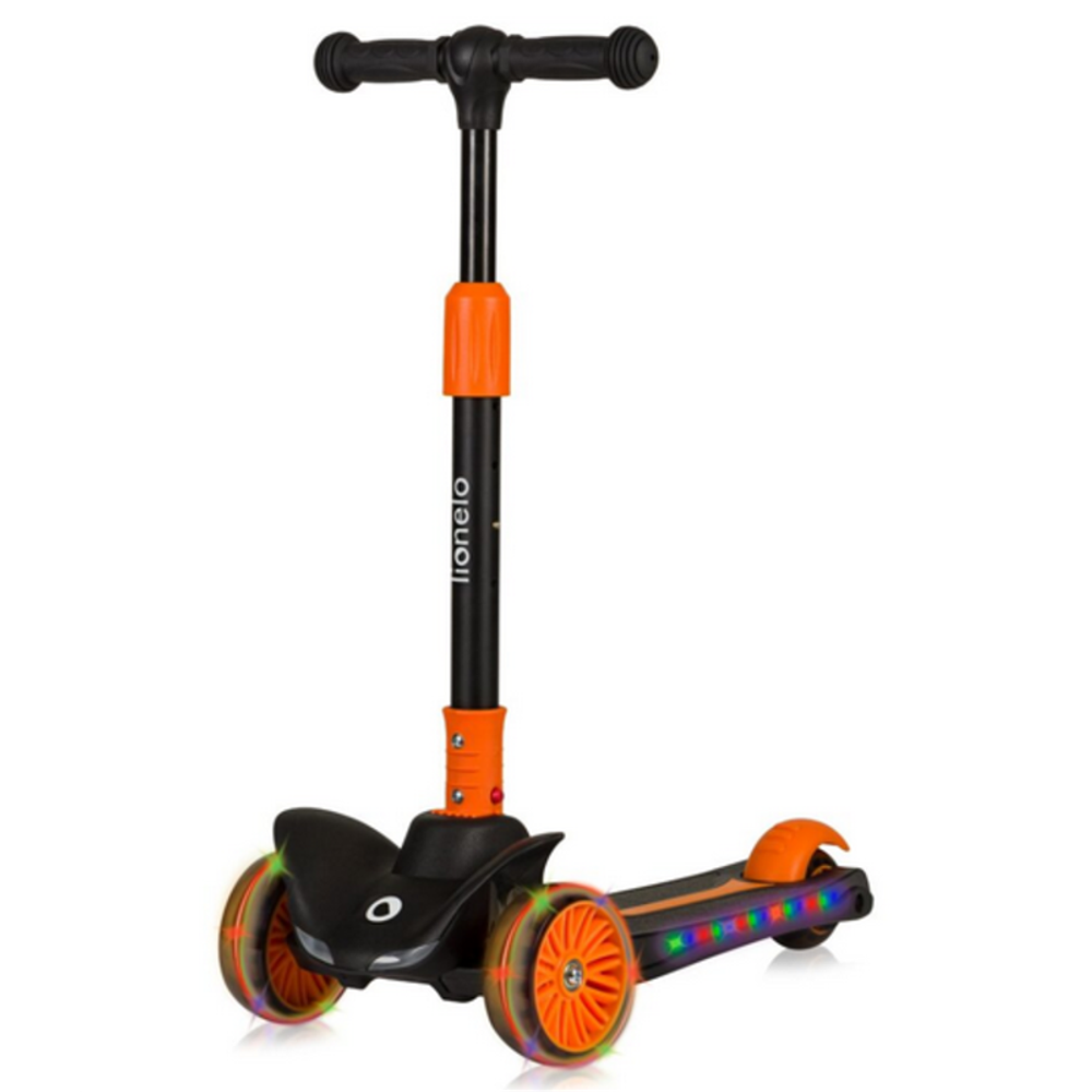 Lionelo Romobil sa LED svjetlima Timmy, Orange-Black slika 1