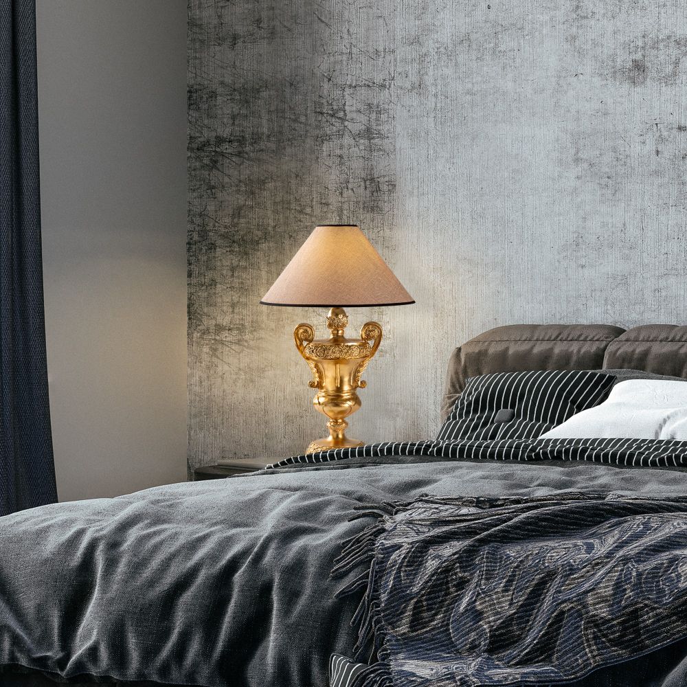 ELEGANZE-5334 Zlatna Smeđa Stolna Lampa slika 3