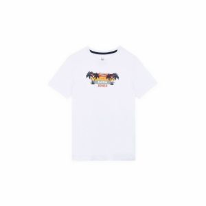 Dječja Majica Kratkih Rukava Jack & Jones Jjsummer Smu Vibe Tee Bijela 14 Godina