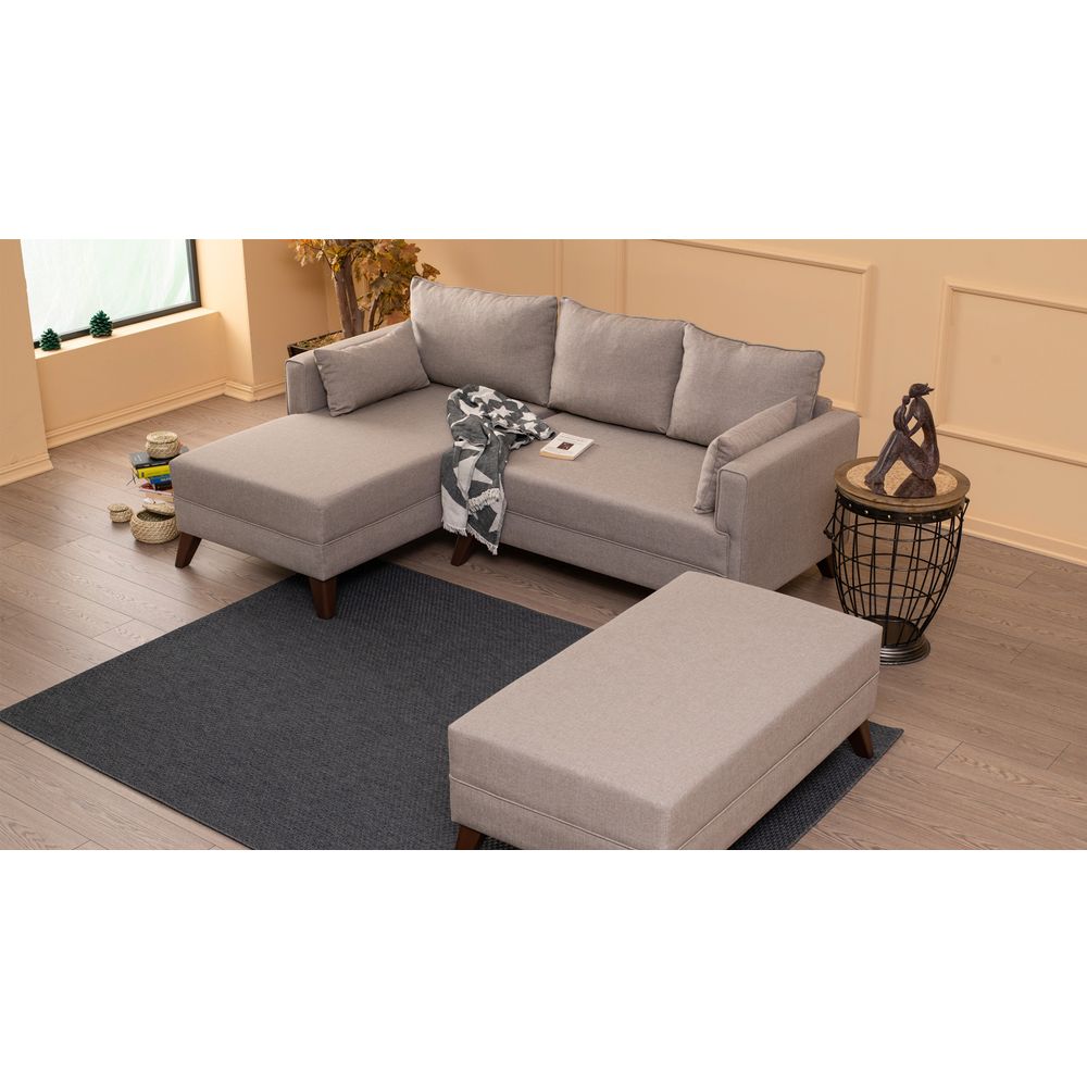 Bella Kutna Sofa na Razvlačenje - Krem Boja, Lijevi Kut slika 2