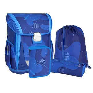 Spirit školski set "BLUE CLOUD" (anatomski ruksak + puna pernica + prazna pernica + vreća za patike)