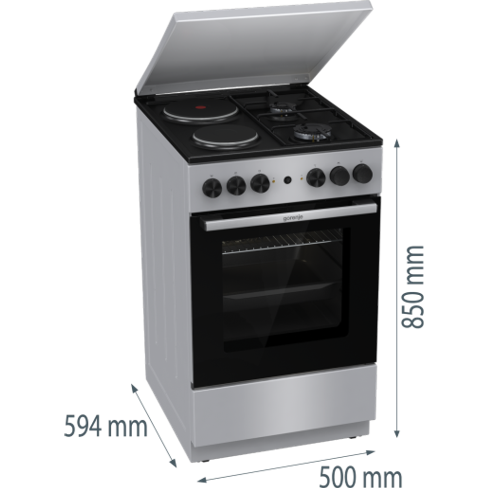 Gorenje Kombinovani štednjak GK5A12SG / 68 l slika 5