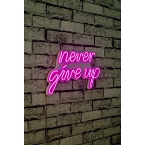 Wallity Ukrasna plastična LED rasvjeta, Never Give Up - Pink