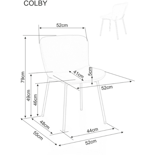 Stolica Colby - Tkanina slika 14