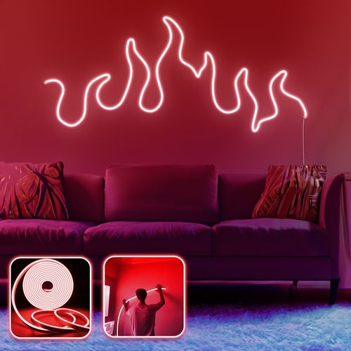 Opviq dekorativna zidna led svjetiljka, Flames - XL - Red slika 2