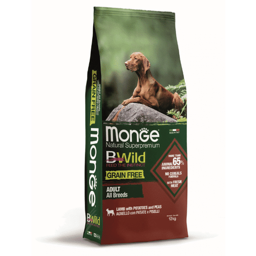 Monge BWild Grain Free Dog All Breeds Adult Lamb With Potatoes And Peas 2.5 kg slika 1