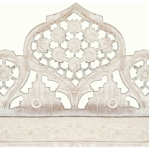 Sobna pregrada s 4 panela bijela 160x165 cm masivno drvo manga slika 3