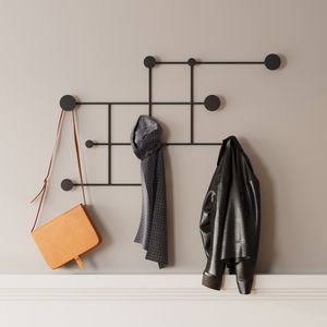 Metal wall hook Fatara, colour: black