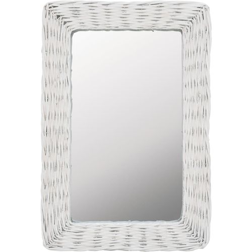 Pleteno ogledalo bijelo 40 x 60 cm slika 21