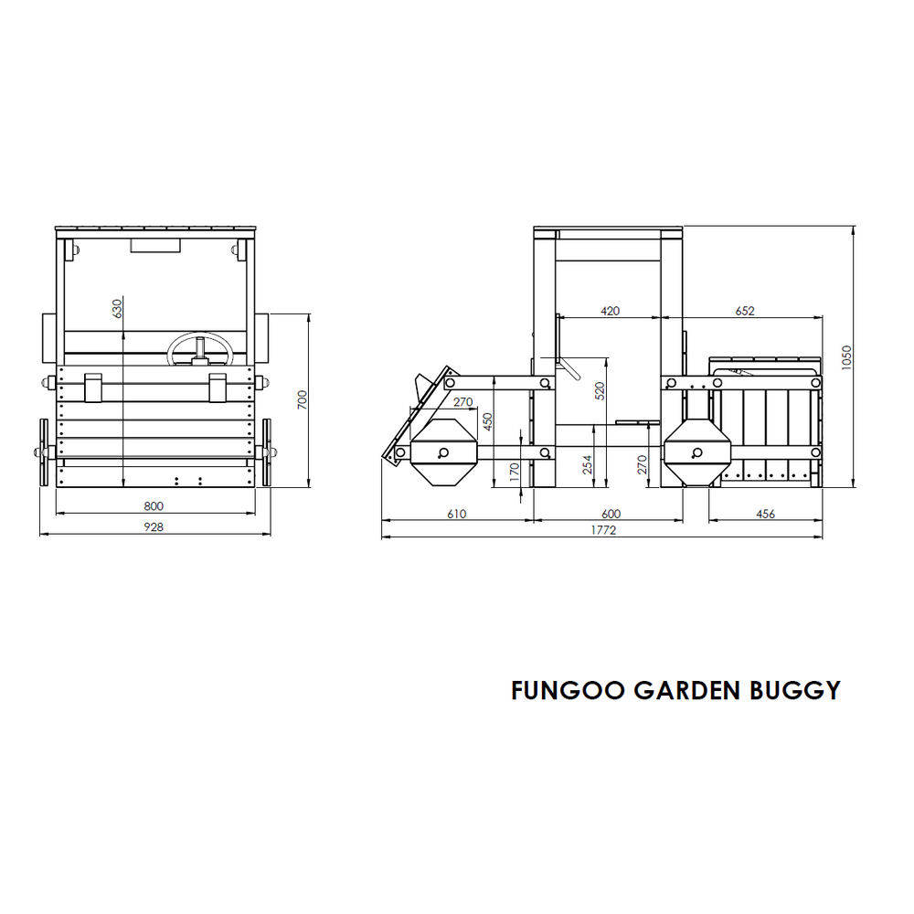 Fungoo set GARDEN BUGGY - Drveno dječije igralište slika 6