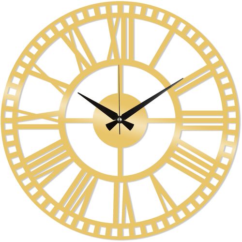 Wallity Ukrasni metalni zidni sat, Metal Wall Clock 10 - Gold slika 2