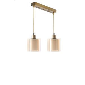 Yeni Sahra 2 Li Sıralı Eskitme Sarkıt Copper Chandelier