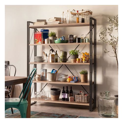 Hanah Home Cosmo Fix Atlantic Pine Black Bookshelf slika 2