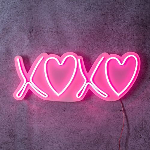 Wallity Ukrasna plastična LED rasvjeta, Tic Tac Toe XoXo - Pink slika 8