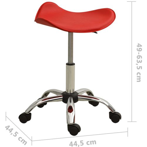 Salonski stolac od umjetne kože crveni slika 7