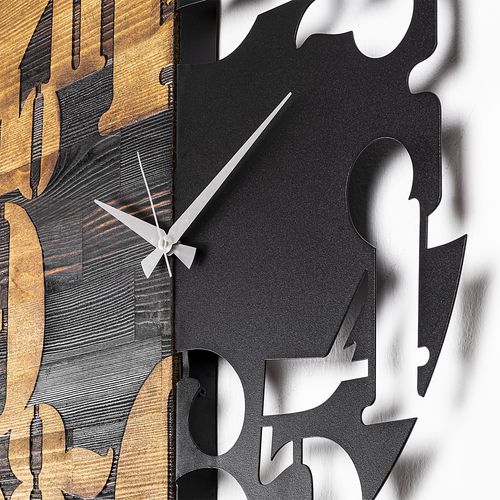 Wallity Ukrasni drveni zidni sat, Wooden Clock 3 slika 4