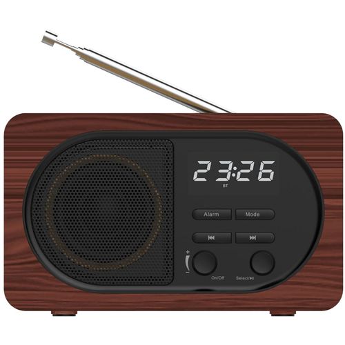 MeanIT Bežični zvučnik, Radio Alarm Sat, Bluetooth, 5W - B4 slika 3