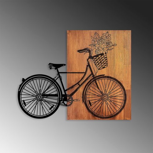 Wallity Ukrasni drveni zidni dodatak, Historical Floral Bike - L - 376 slika 4