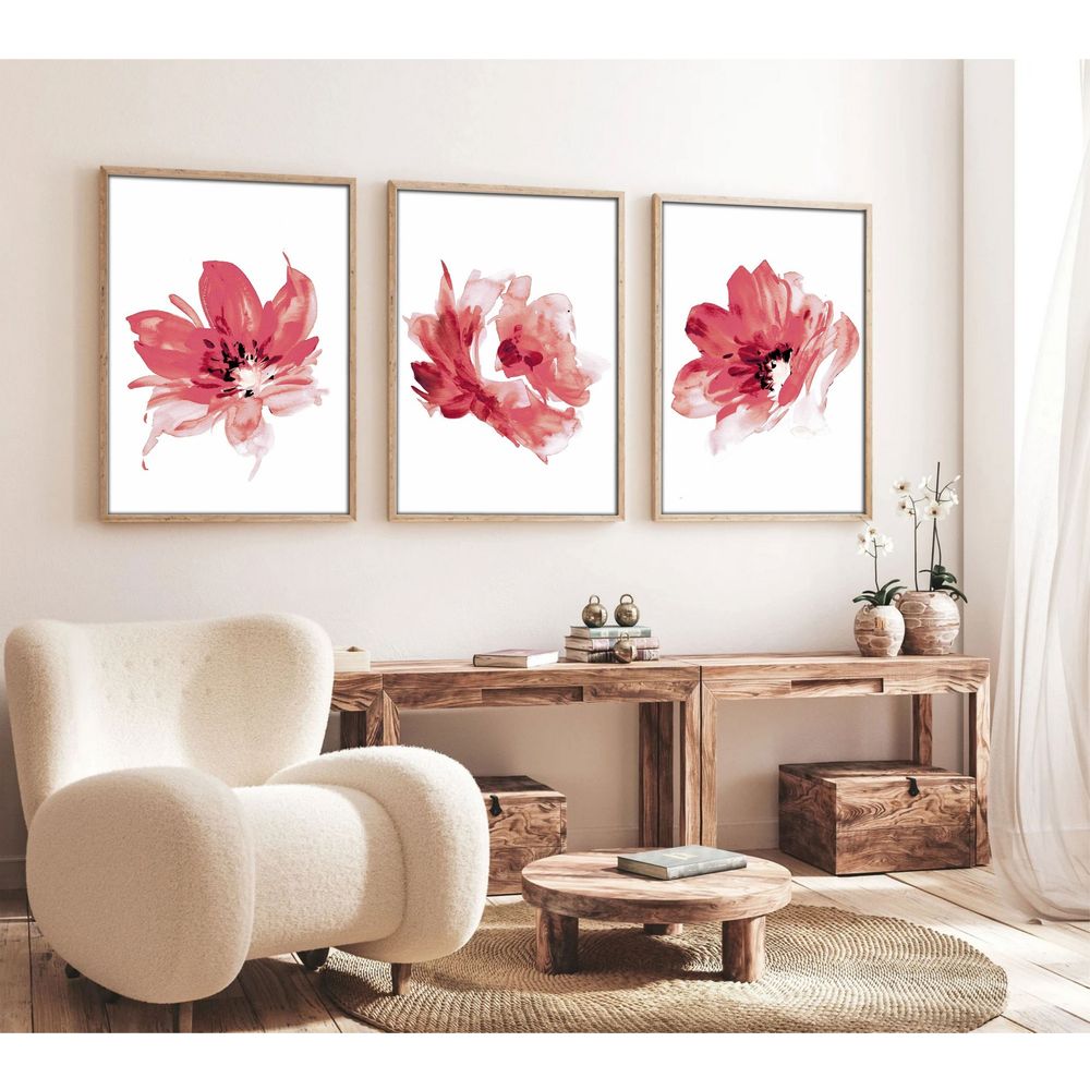 Huhu216 - Dekorativno Slikarstvo u Okviru, 50 x 70 cm, Višebojno (Set od 3 Komada) slika 4