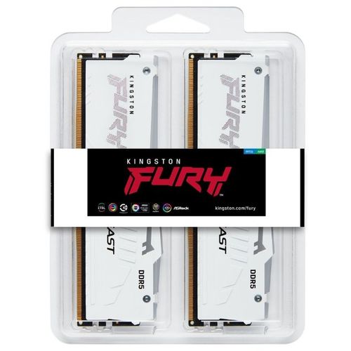 KINGSTON DIMM DDR5 32GB 6000MT/s KF560C36BWEA-32 FURY Beast RGB White EXPO slika 3