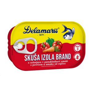 Delamaris skuša s povrćem Izola Brand, 125 g