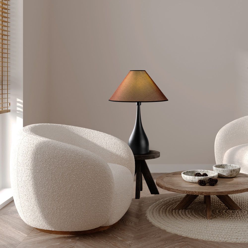 Luna - Crno-Smeđa Stolna Lampa 15267 slika 2