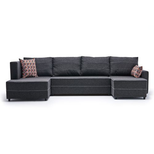 Atelier Del Sofa Kutna garnitura na razvlačenje, Antracit, Ece Panoramik - Anthracite slika 6