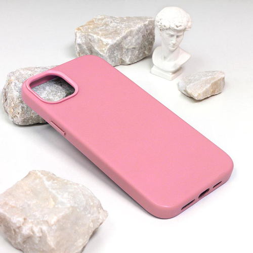 Maska Beautiful Shine Leather iPhone 14 Plus 6.7 roze slika 1