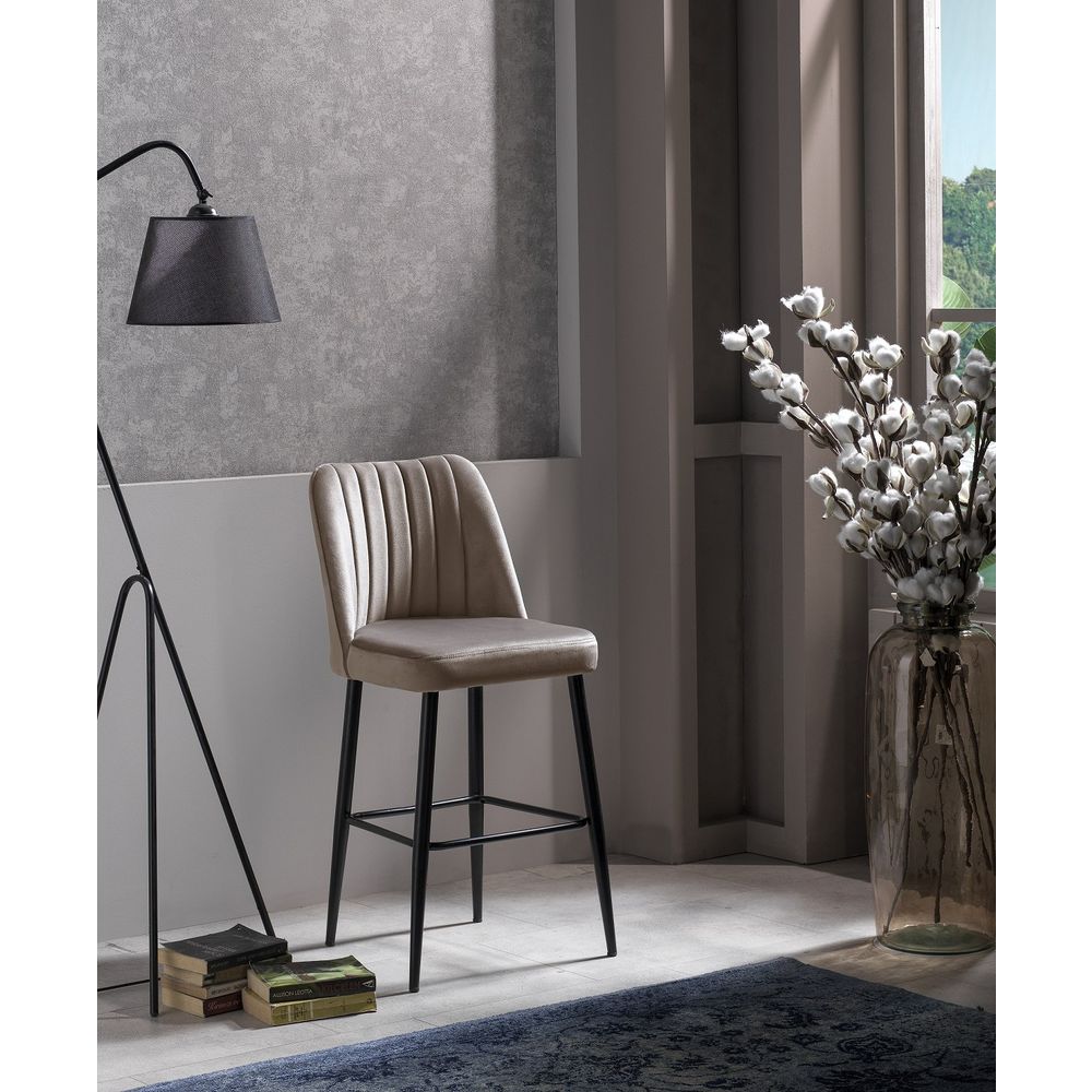 Vento - Set Barskih Stolica Cappuccino Crna (2 Komada) slika 1