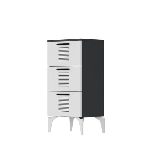 Asimo H - Anthracite, White AnthraciteWhite Multi Purpose Cabinet slika 7