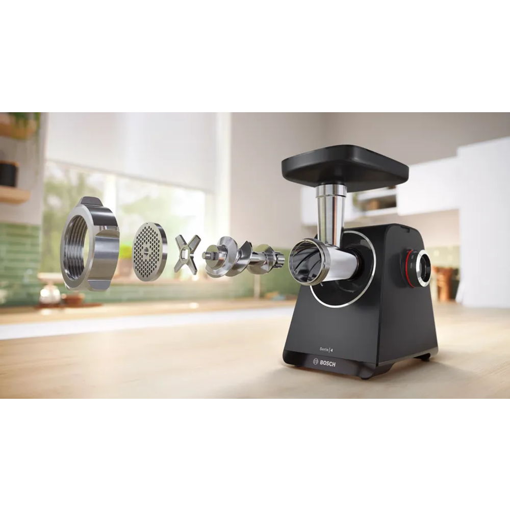 BOSCH  mljevenje mesa CRNA Serie 4| 500W, 2.5 kg/min, Blok motora pri 1900W, slika 3